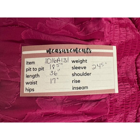 NWT Band Of The Free Large  Fuchsia Pink Textured Long Sleeve Mini Dress - Picture 14 of 16